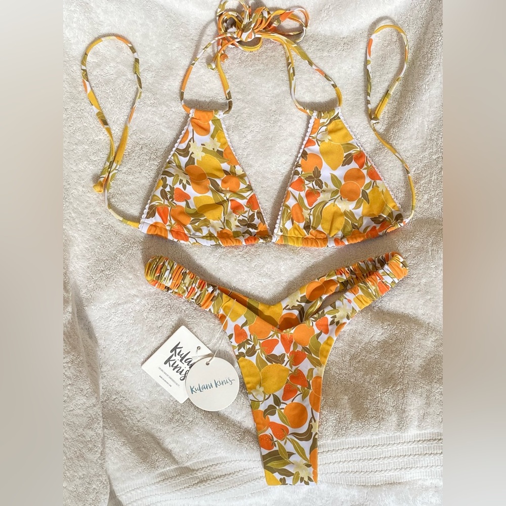 NWT Kulani Kinis X Hannah Meloche Limoncello Bikini